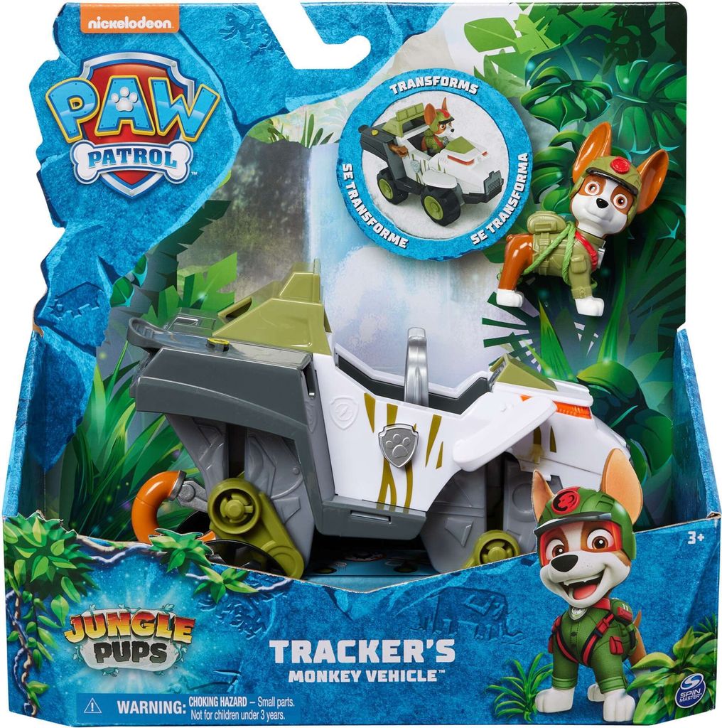 Paw Patrol Jungle Pups Vehicle Tracker-Set+Figur Produktbild 