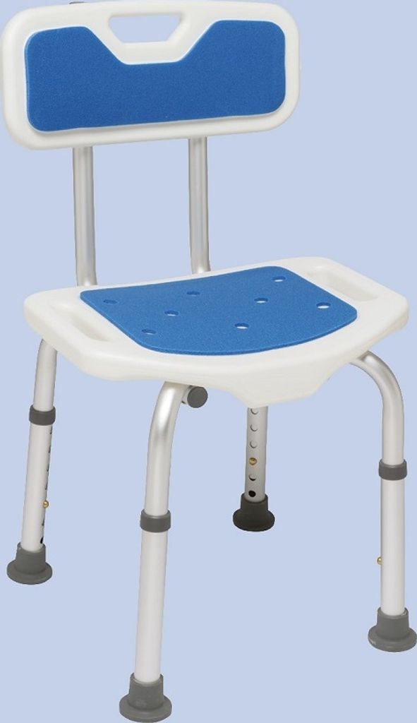 Blue seat Duschhocker verstellbar mit Rückenlehne