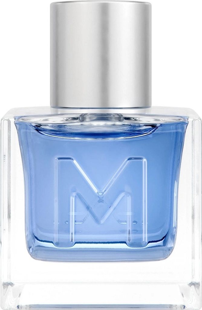 A clear studio shot of a bottle of Mexx Man For Him Eau de Toilette.