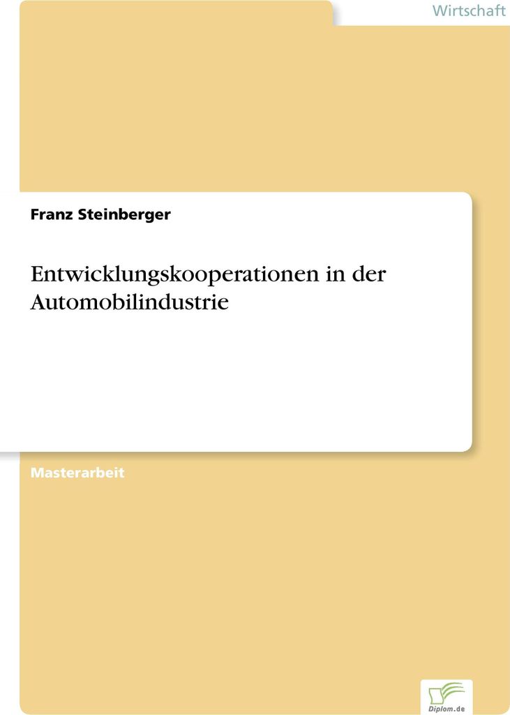 Entwicklungskooperationen in der Automobilindustrie