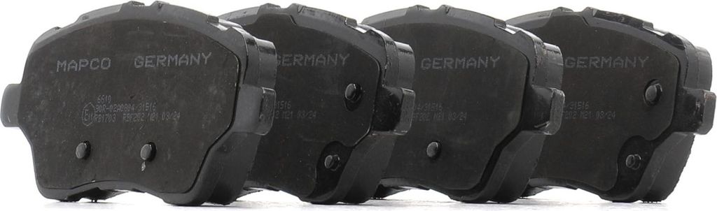 MAPCO Bremsbeläge Satz Vorne für FORD Fiesta Mk6 Schrägheck (JA8, JR8) 6610