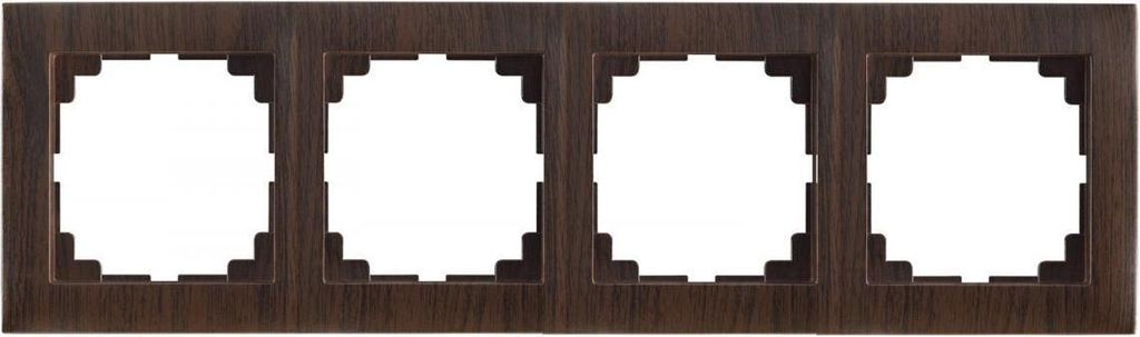 Universal Rahmen 4-fach Wenge Holz Optik Premium serie SENTIA