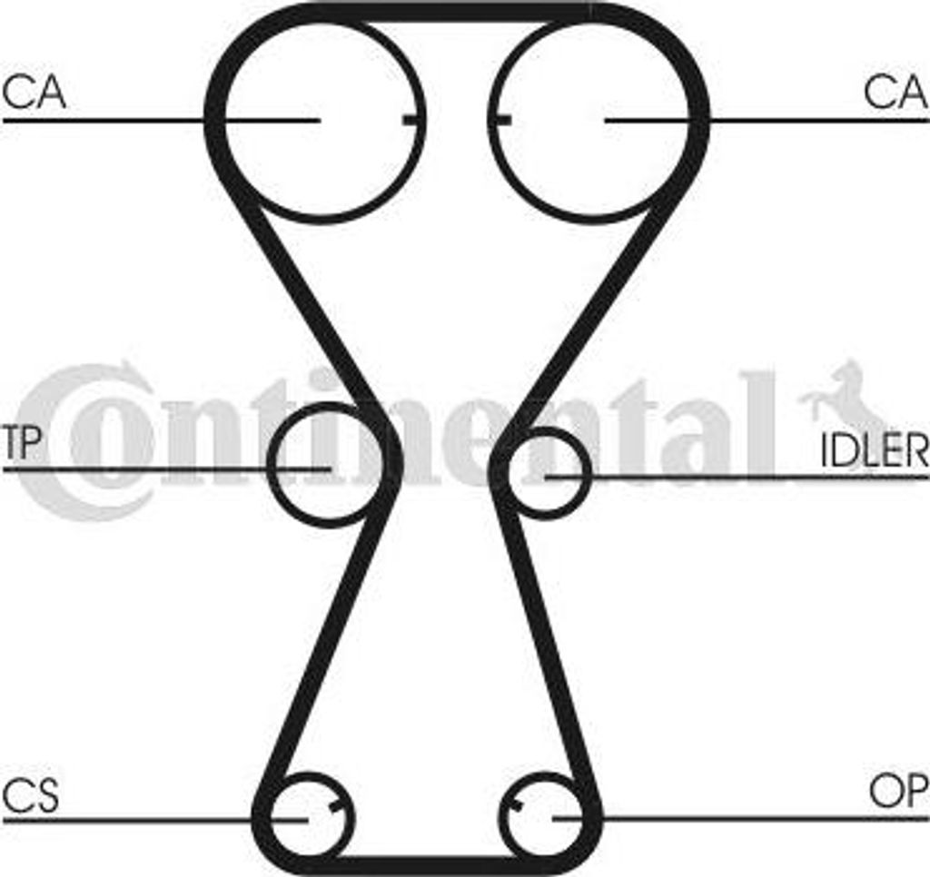 CONTINENTAL CTAM CT826 Zahnriemen OE 2431233010 kompatibel mit Lantra