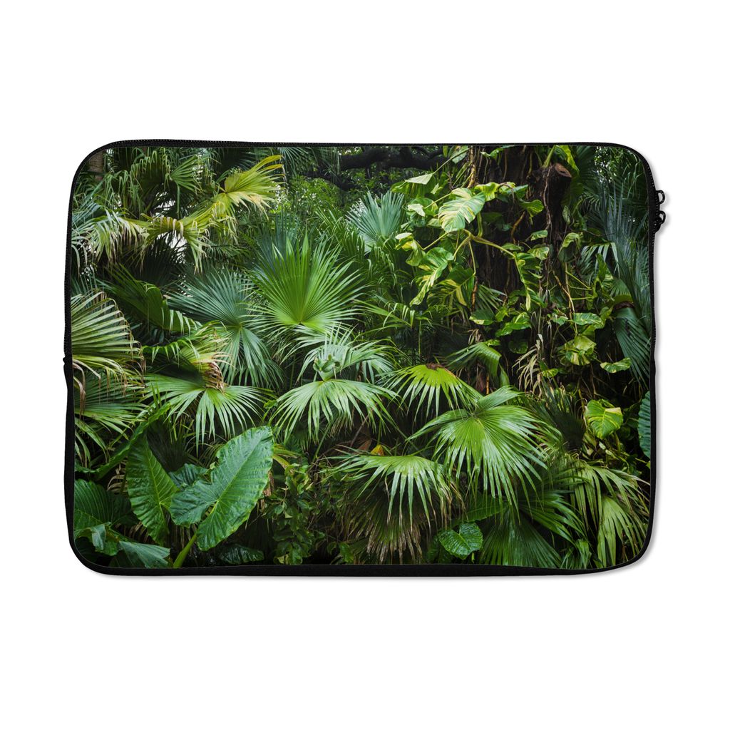MuchoWow Laptop Hülle 13 Zoll Palmwedel - Sonne - Tropisch Laptoptasche - Laptophülle - Sleeve - Rundumschutz