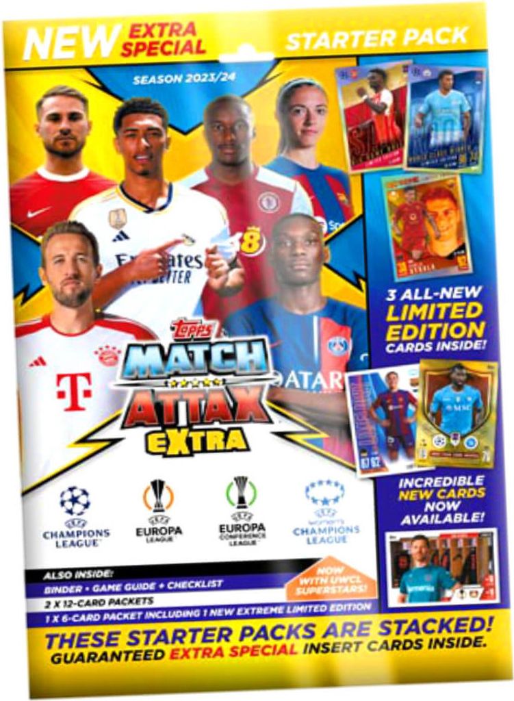 Topps Match Attax Karten Champions League Extra 2023-2024 - 1 Starter Sammelkarten