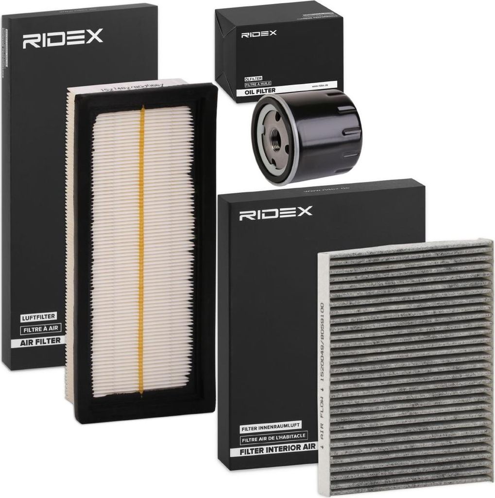 RIDEX Filterset Inspektionspaket Filtersatz für FIAT PANDA (169)