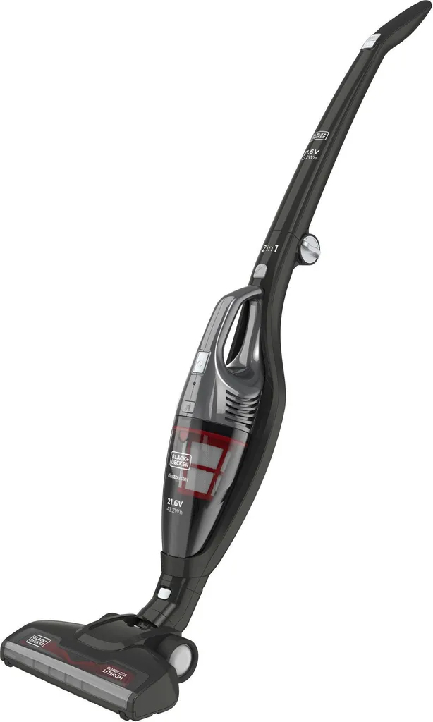 BLACK+DECKER SVB620JW, aspirapolvere a bastone, nero/grigio, 2in1: aspirapolvere a pavimento e aspirapolvere portatile