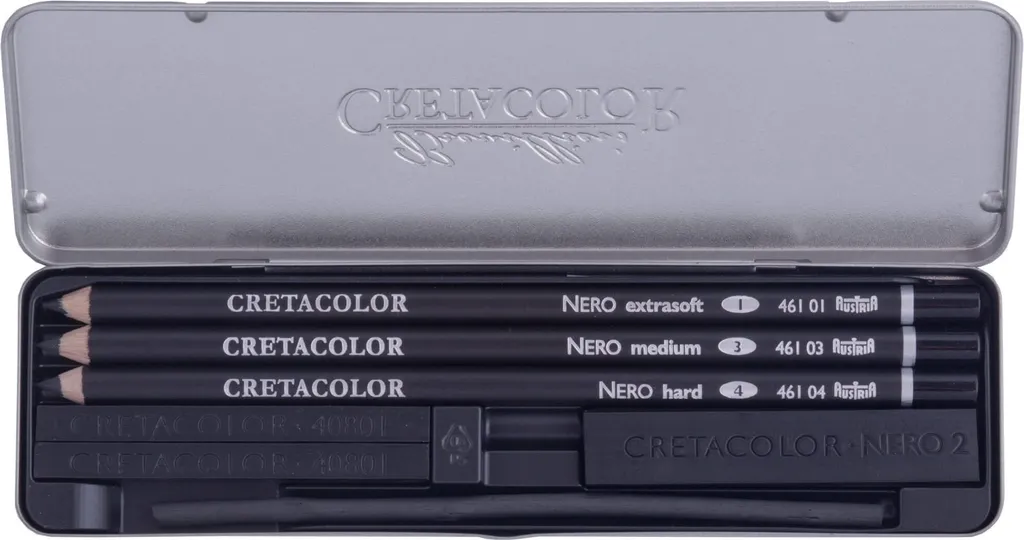 Cretacolor Nero Set de dessin et d'esquisse de poche noir 7 pièces