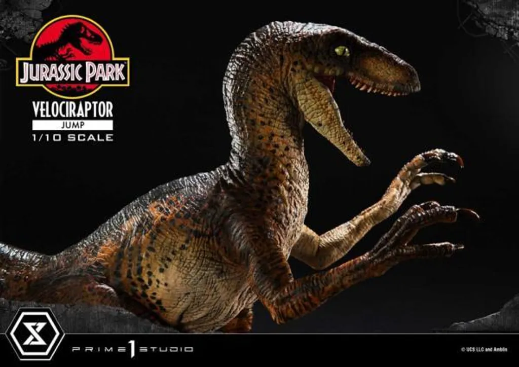 Statue Velociraptor deco geek pour vitrine Jurassic Park 1/10 21cm - 29