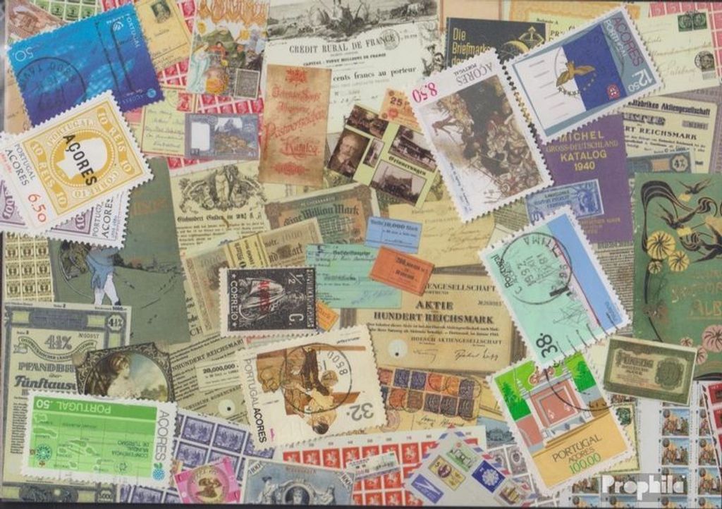Briefmarken Portugal - Azoren 10 verschiedene Marken