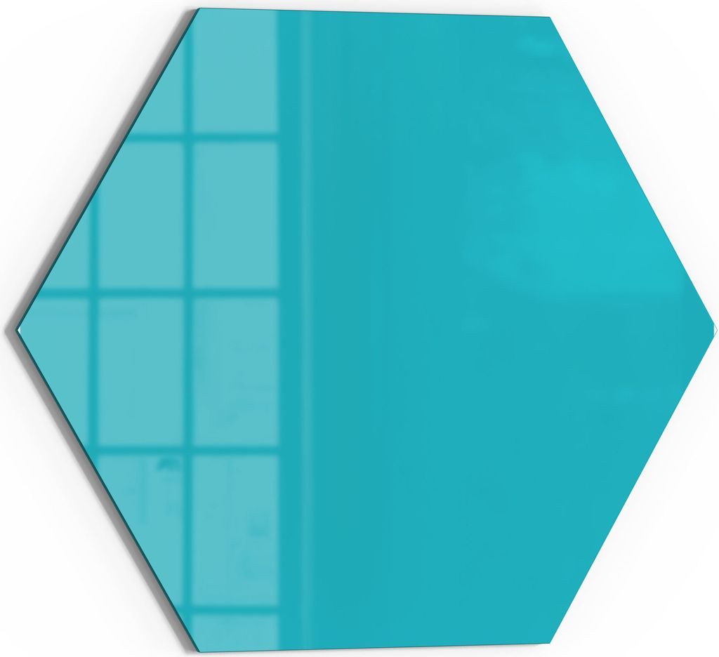 DEQORI Magnettafel Glas 55x48 cm 6-eckig 'Türkis' Produktbild 