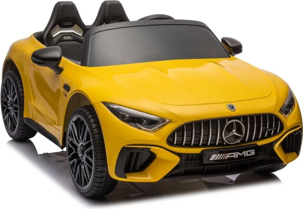 Mercedes AMG SL63 voiture électrique pour enfant peinte en jaune 12V