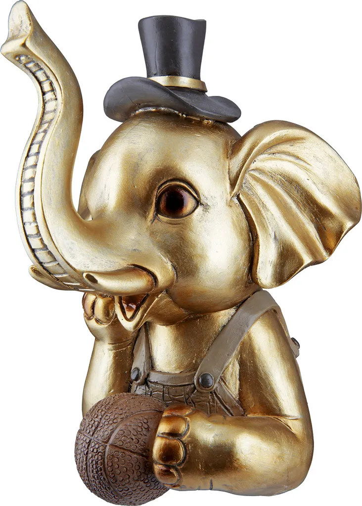 Statue éléphant dorée incassable en résine Maroni pour déco sans souci - 4