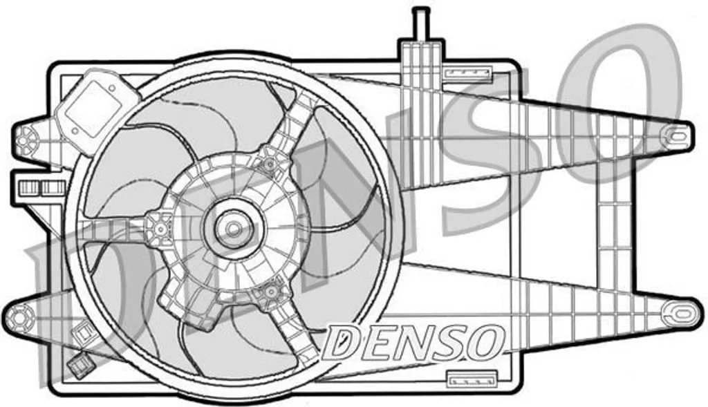 Ventilateur de refroidissement moteur pour Fiat Punto et Idea - DENSO 12V