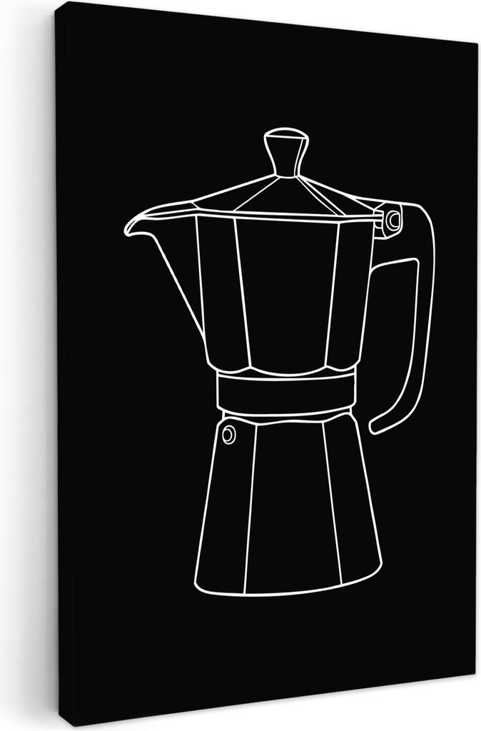 Leinwand Bilder 20x30 cm - Küche - Schwarz - Becher Capot, Bilder Modern, Leinwandbilder, Wanddeko