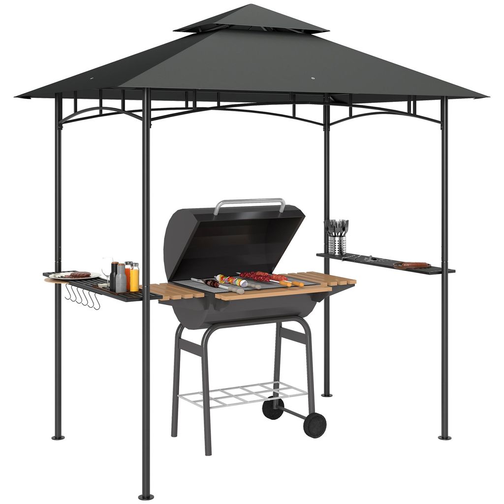 Outsunny Grillpavillon mit LED 240 x 150 x 258 cm Produktbild 
