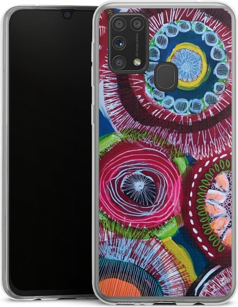 DeinDesign Slim Hülle für Samsung Galaxy M31 Silikon Case Ultra Dünn Handyhülle Farbe Malerei bunt