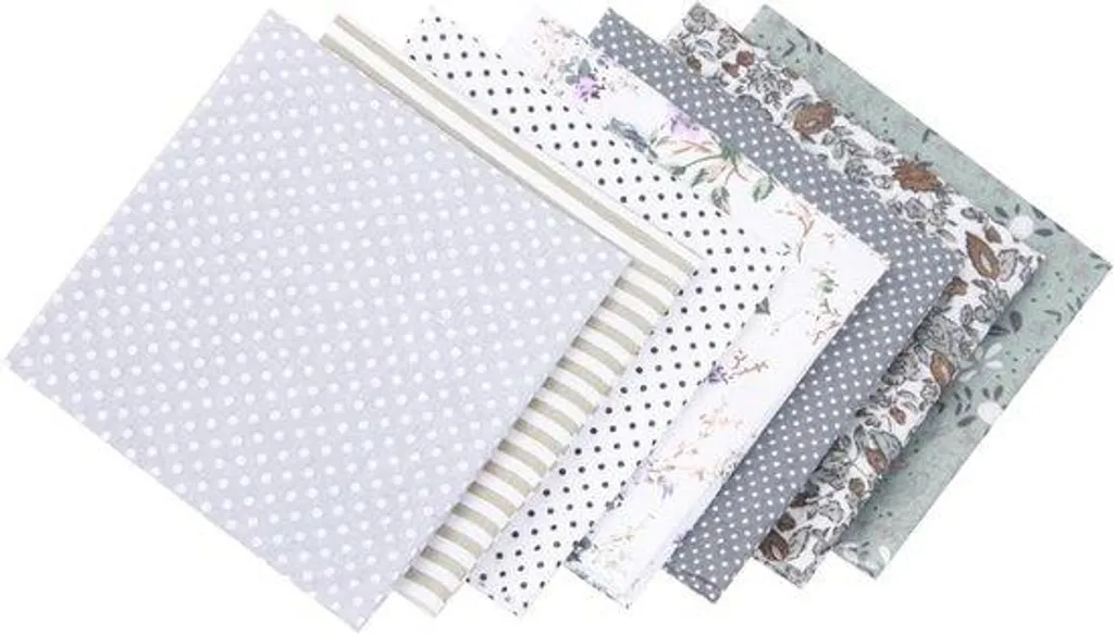 Coupon de tissu coton gris universel pour travaux de patchwork et DIY