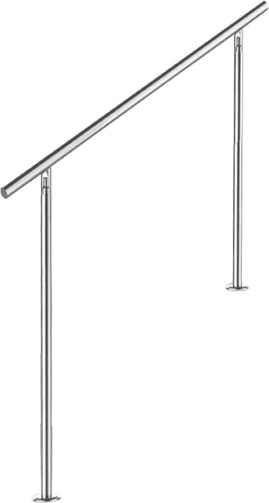 Aopunly Geländer Edelstahl Handlauf Treppengeländer für Balkon Treppen Innen und Außen 120cm (0 Querstreben)