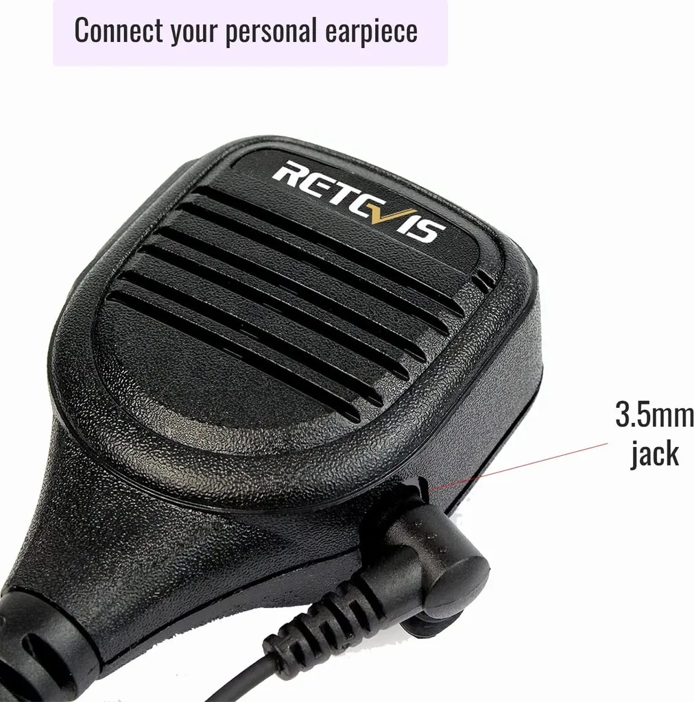 Microfono Esterno Retevis 2 Pin per Walkie Talkie RT24 RT27 RT618 - 2