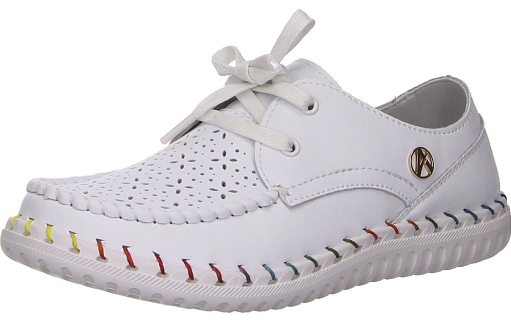 Artiker Schnürhalbschuhe in weiss/weiss kombi, Gr. 40 Produktbild 