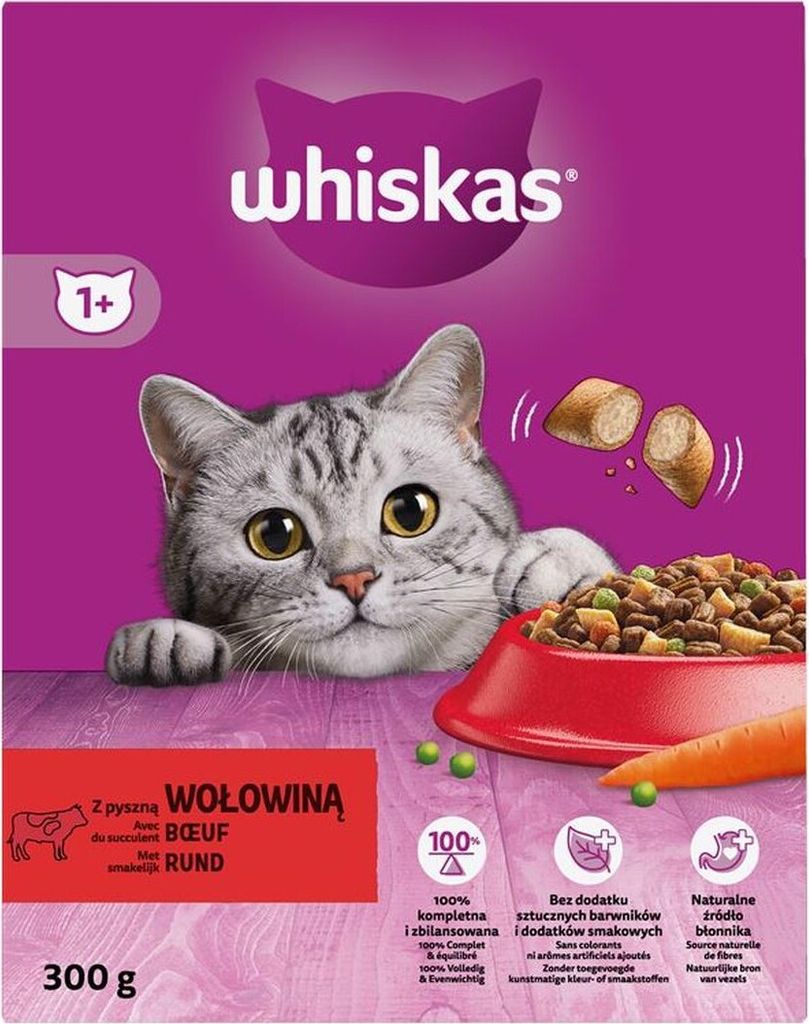 Whiskas Adult 1+ Katzentrockenfutter für Erwachsene Katzen Produktbild 