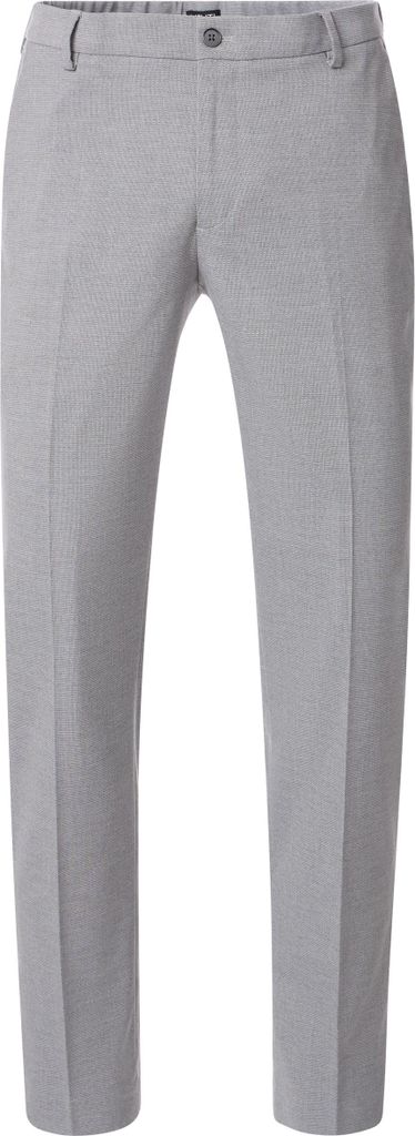 VENTI Herren Anzughose City Casual-Fit Bi-Color Silbergrau 54