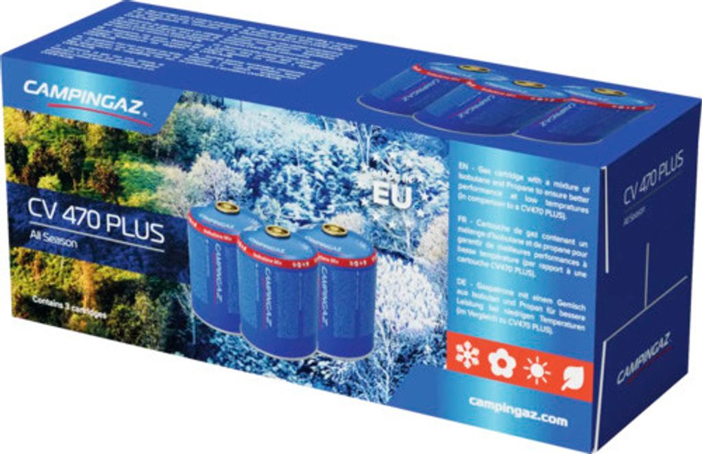 Campingaz CV 470 Plus Ganzjahres-Gaskartuschen 3er Set Produktbild 
