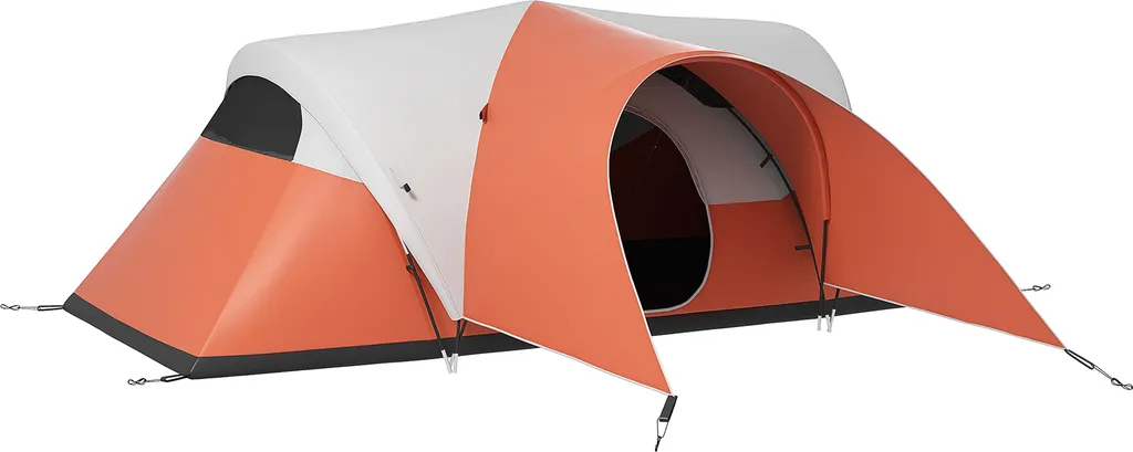 Tente de festival 6 personnes Outsunny orange pour camping et jardin