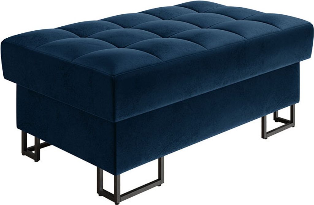 MIRJAN24 Sitzhocker Laris, Polsterhocker vom Hersteller, Stilvoll Hocker mit Metallfüße (Farbe: Fresh 11)