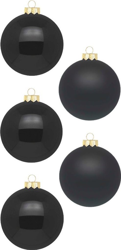 Weihnachtskugeln Glas 3cm 24 Stück - Ebony Black