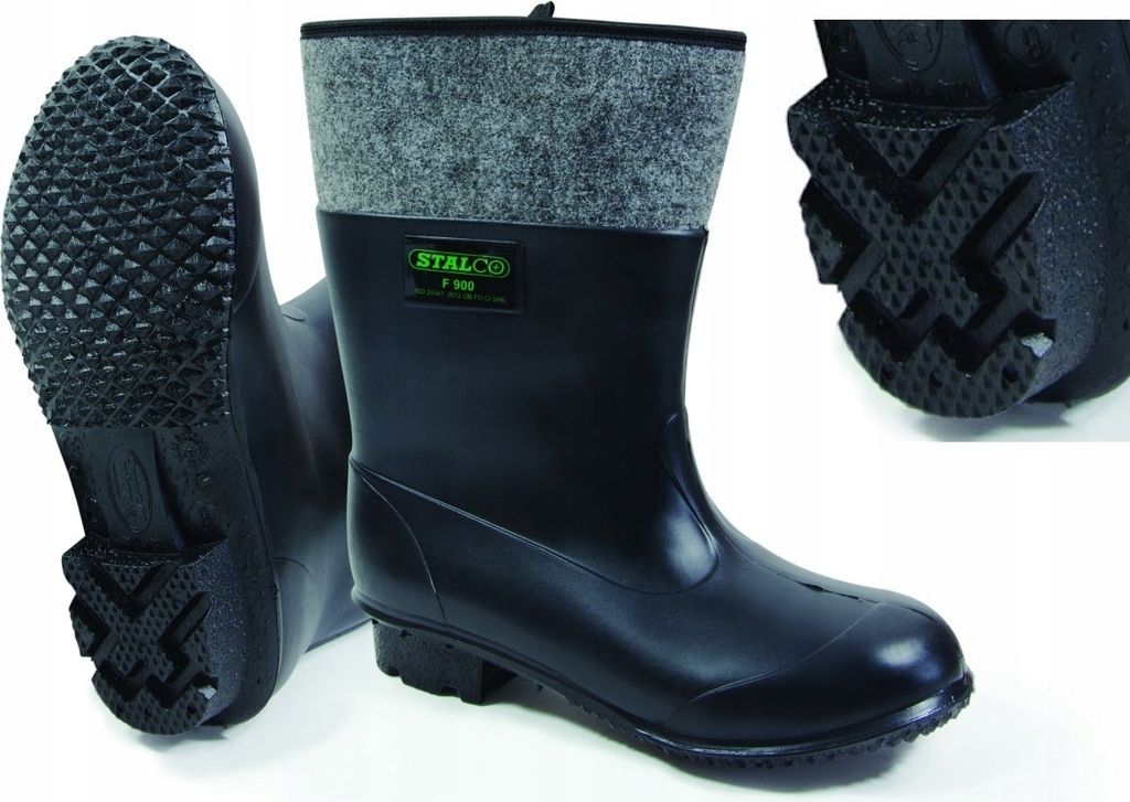 Herren Sicherheitsfilz-Gummistiefel Größe 42