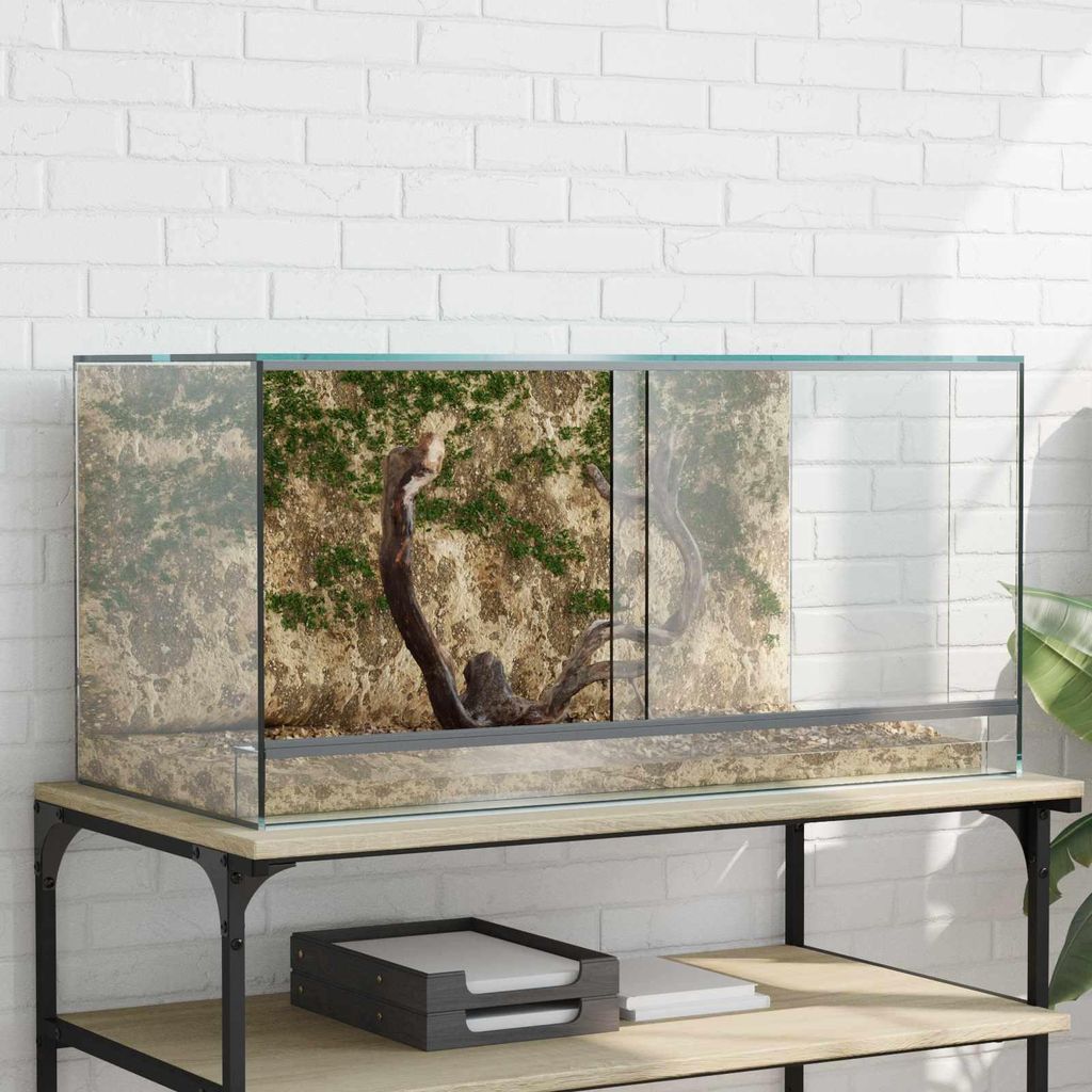 "Schlussverkauf" Terrarium - Viel Platz - mit Speicher Transparent 80x40x40 cm Glas C17431