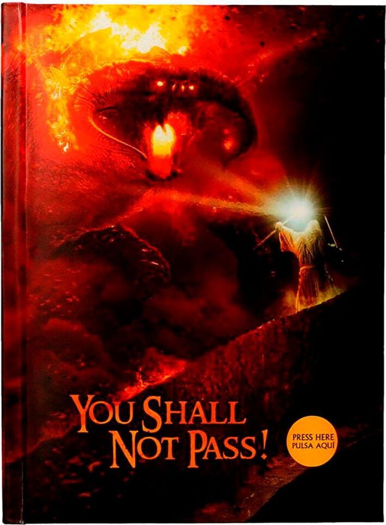 Sd Toys Der Herr Der Ringe Notizbuch Mit Hintergrundbeleuchtung Du Sollst Nicht Vorbeigehen Mehrfarbig Mehrfarbig One Size