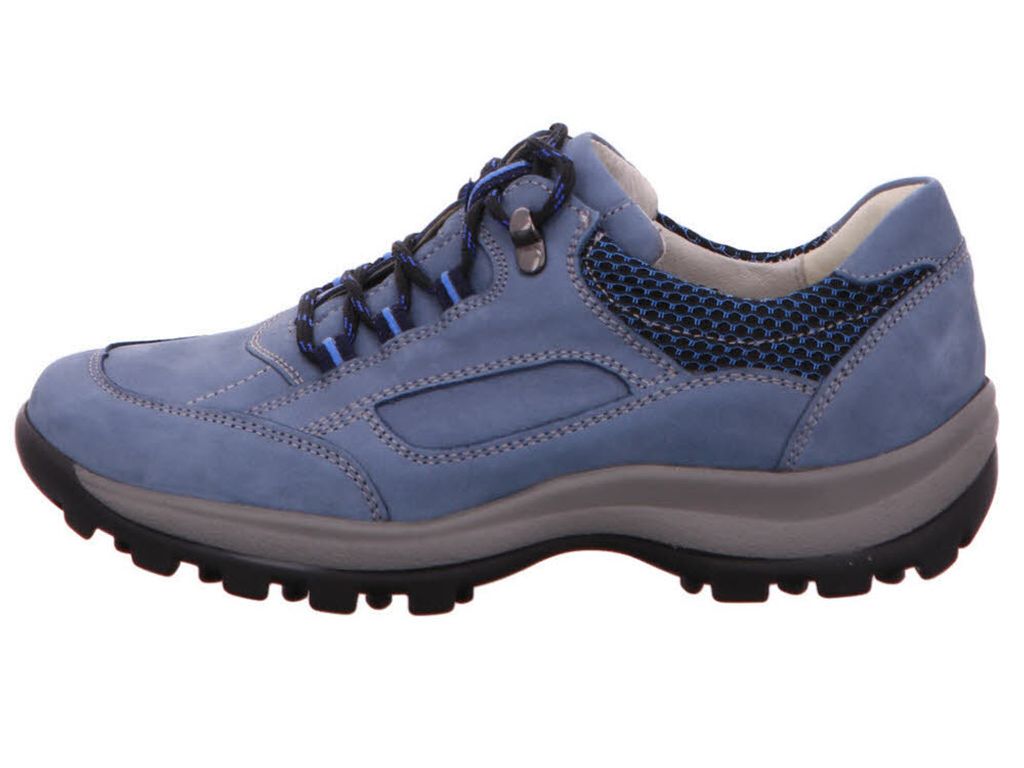 Waldläufer Holly sportlicher Schnürer Blau in Gr. 40.5