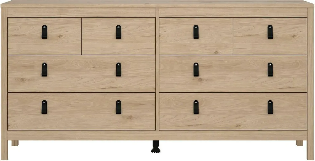 Commode de Salon en Chêne Marron Kovsova : Commode Design 8 Tiroirs - 7