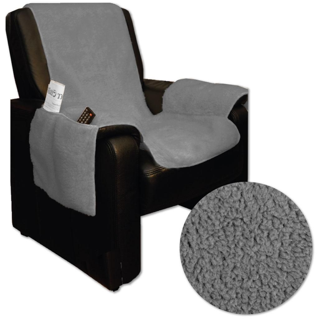 Protège-fauteuil en Laine 147 x 147cm gris clair - gris Image du produit 