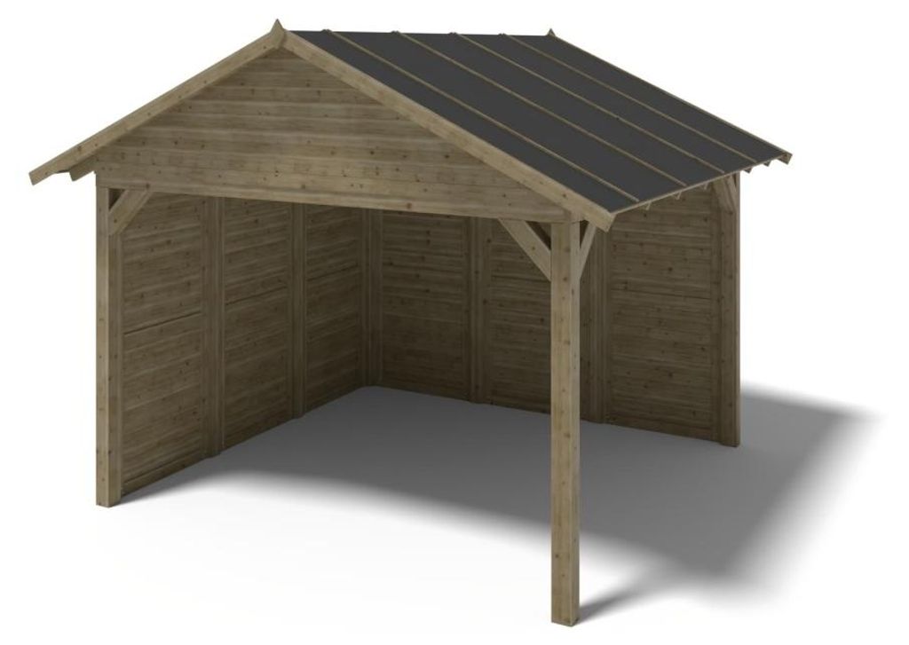 Gartenlaube Gartenpavillon 4.04x4.04m mit Paneelen - Produktbild 