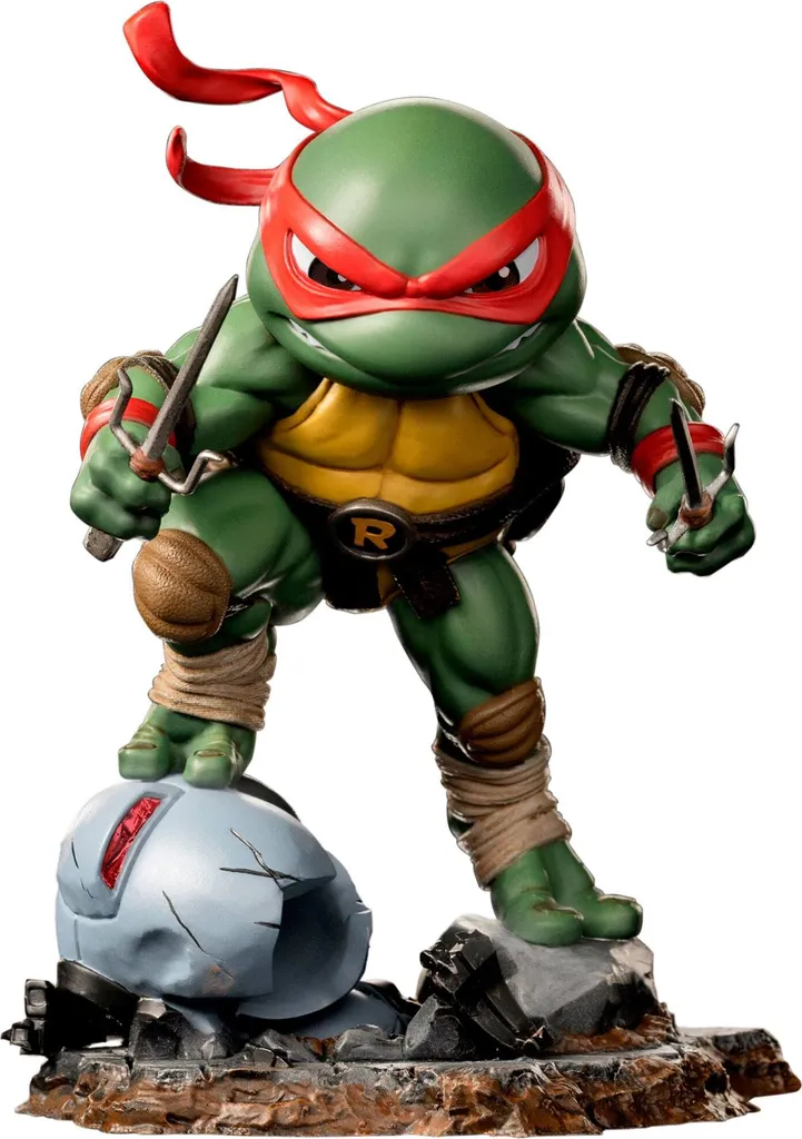 Figurine TMNT Raphael Mini Co. Iron Studios 16cm Détails Authentiques