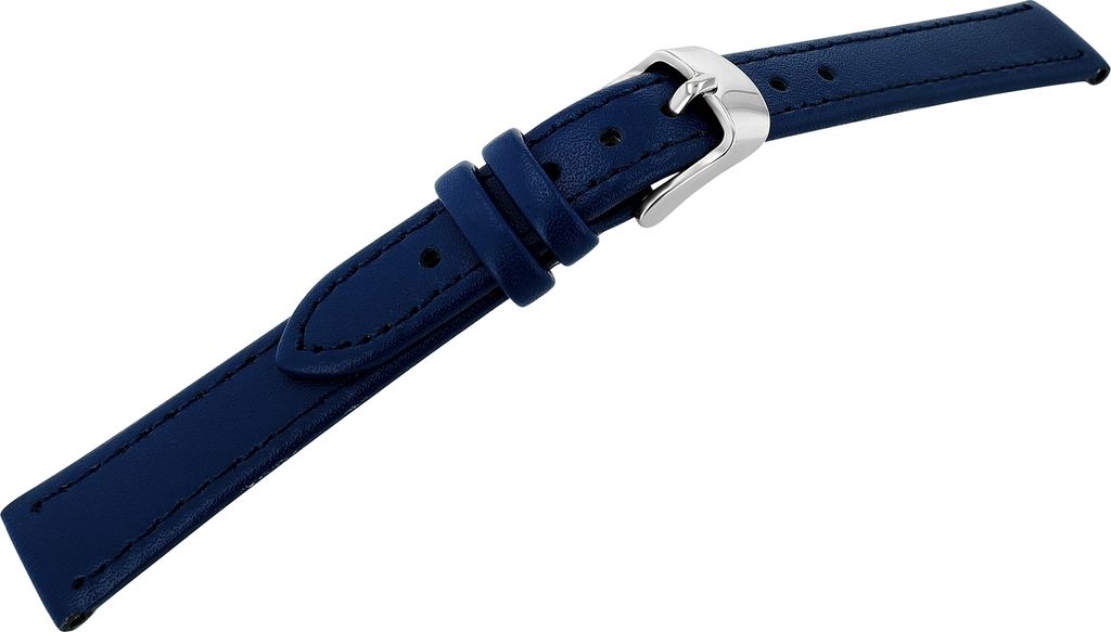 Echtleder-Uhrenarmband, dunkelblau, 10 mm - 24 mm