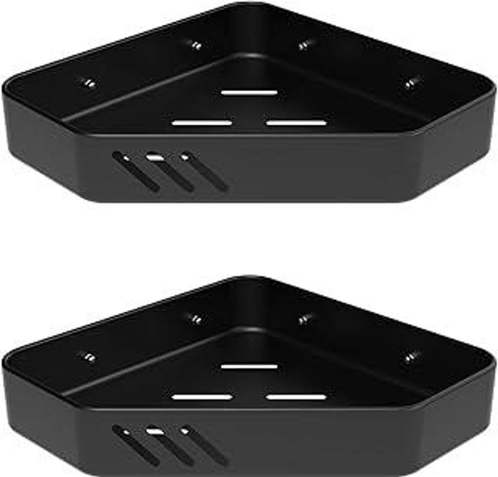 Ibergrif M34034B Duschablage ohne Bohren Ecke, 2 Stück Rostfreie Badezimmer Organizer, Badregal Edelstahl, Bad Eckregal, Badezimmermöbel, 2 Stüc...