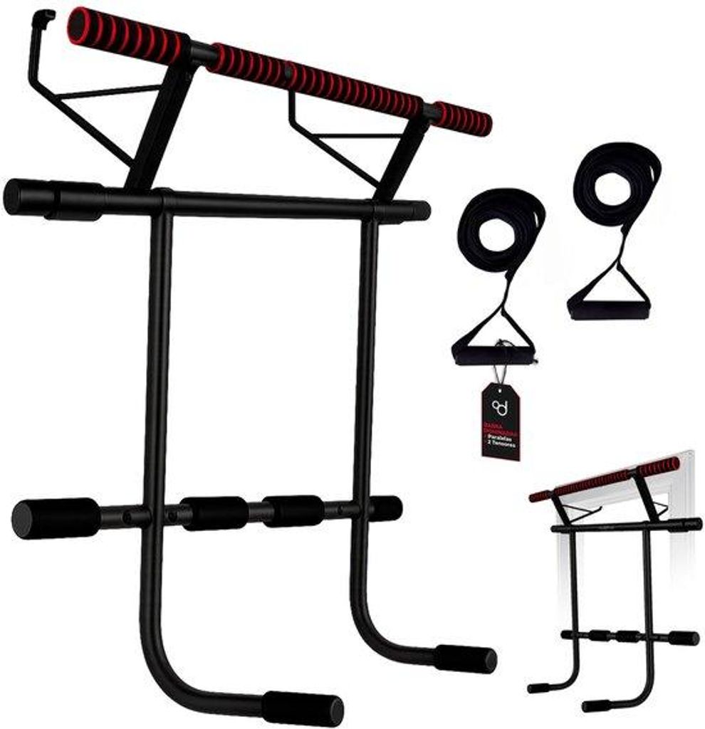 Schwimmende optrekstang für Heimfitness mit Dip-Station