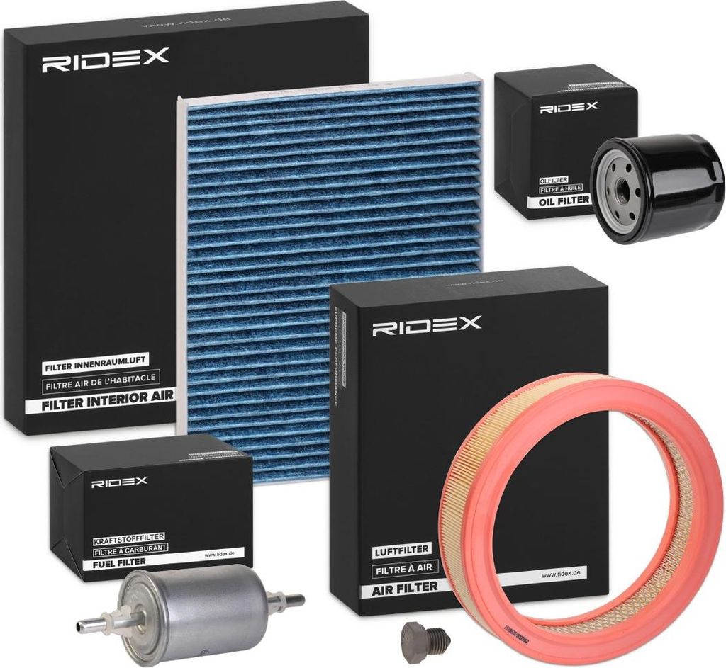 RIDEX Filterset Inspektionspaket Filtersatz für VW Polo Schrägheck (6N1) Polo Classic (6V2) Polo Variant (6V5)