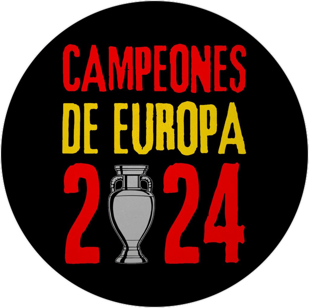 Spanien Europameister 2024 Magnet mit Flaschenöffner rund mit Spruch Campeones