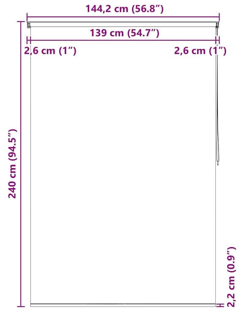 vidaXL Cortina de ducha, 140x240 cm, estampado de cuadros Imagen del producto 