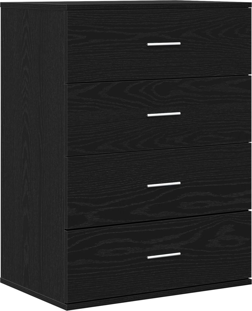 vidaXL Sideboard Schwarz Eichen-Optik 60 x 39 x 80 cm Holzwerkstoff