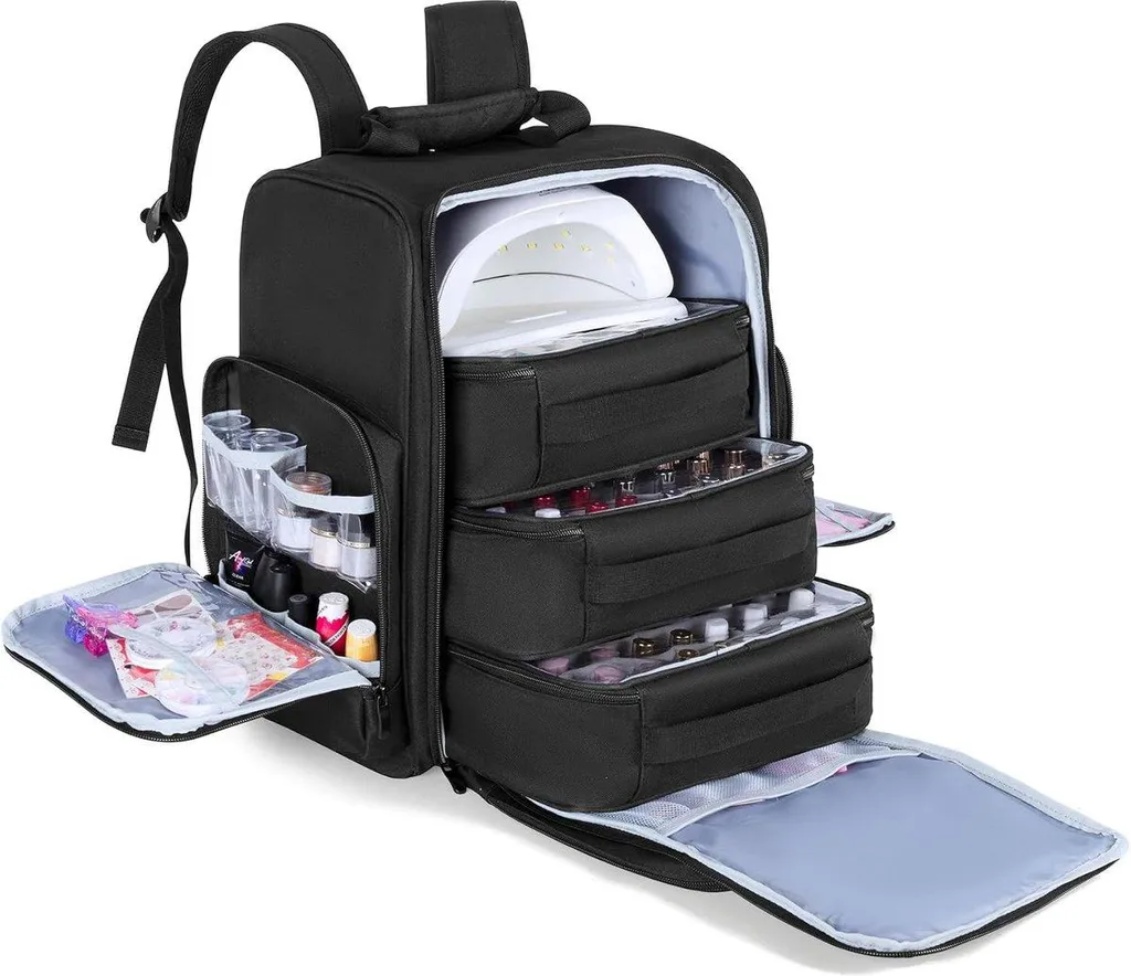 Sac de rangement vernis à ongles et manucure spacieux - Format sac à dos