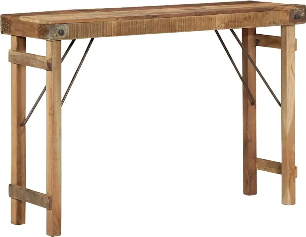 Consolle Ingresso vidaXL 110cm Marrone Legno Massello Riciclato