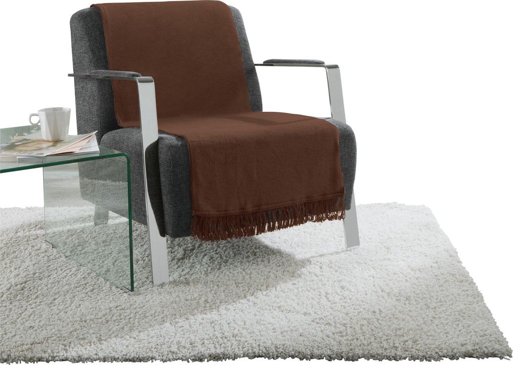 Erwin Müller Sessel- und Sofaschoner Catania" schoko 75x200 cm"