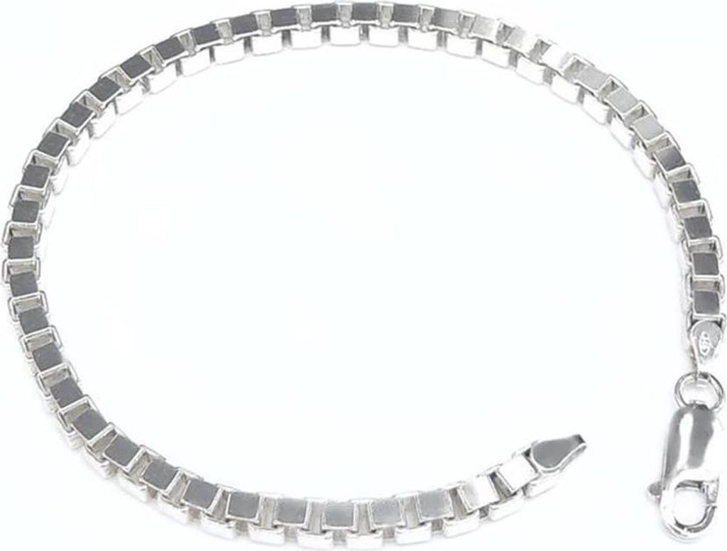SILBERKETTEN STORE Veneziakette Armband 3,8mm - 925 Silber, Länge wählbar von 16-25cm - 20cm